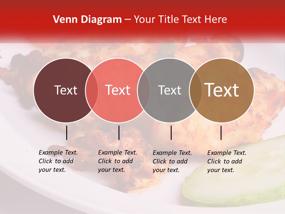 A White Plate Topped With Chicken And Vegetables PowerPoint Template