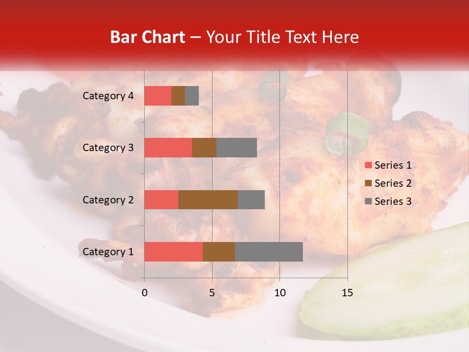 A White Plate Topped With Chicken And Vegetables PowerPoint Template
