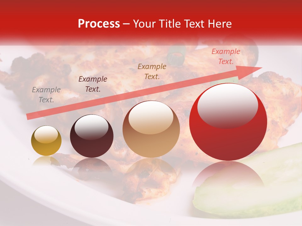 A White Plate Topped With Chicken And Vegetables PowerPoint Template