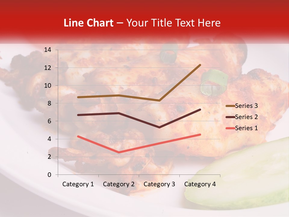 A White Plate Topped With Chicken And Vegetables PowerPoint Template