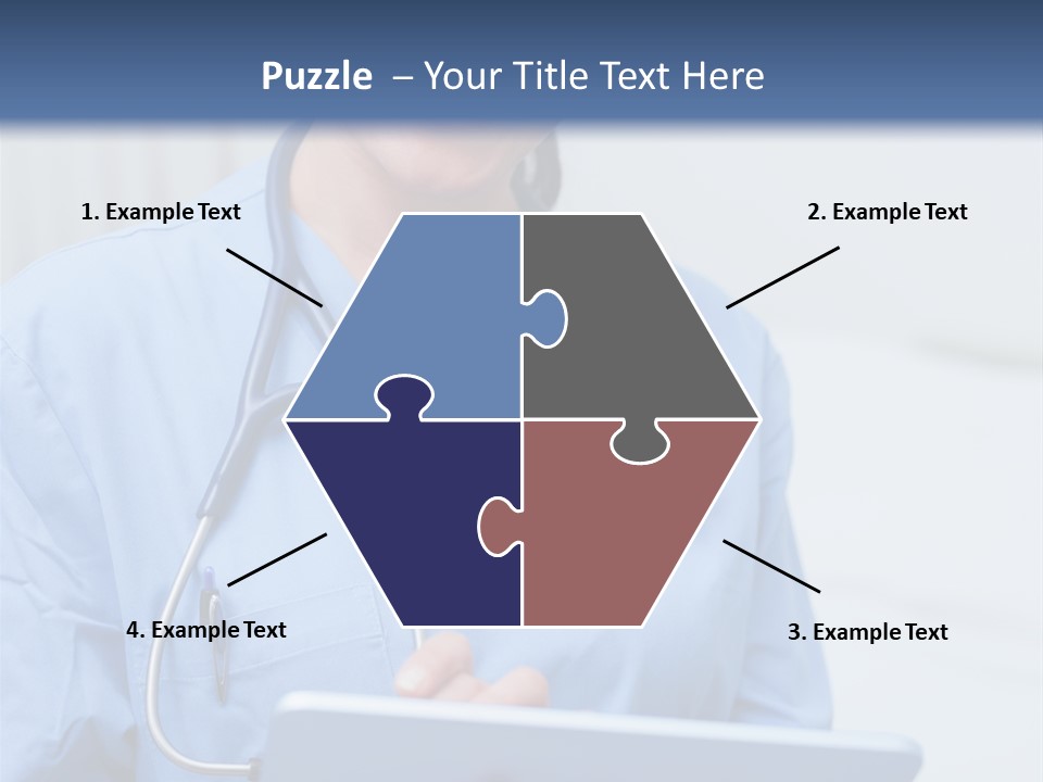 A Woman Doctor Is Holding A Tablet Computer PowerPoint Template