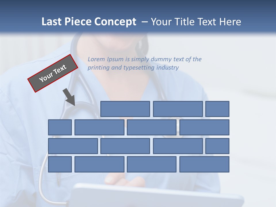 A Woman Doctor Is Holding A Tablet Computer PowerPoint Template