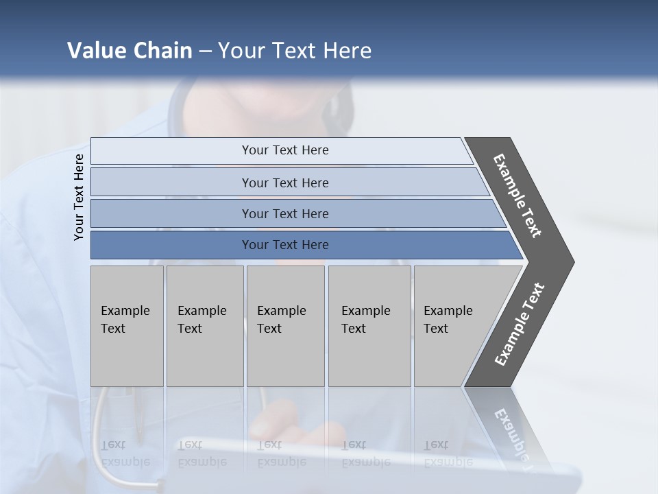 A Woman Doctor Is Holding A Tablet Computer PowerPoint Template