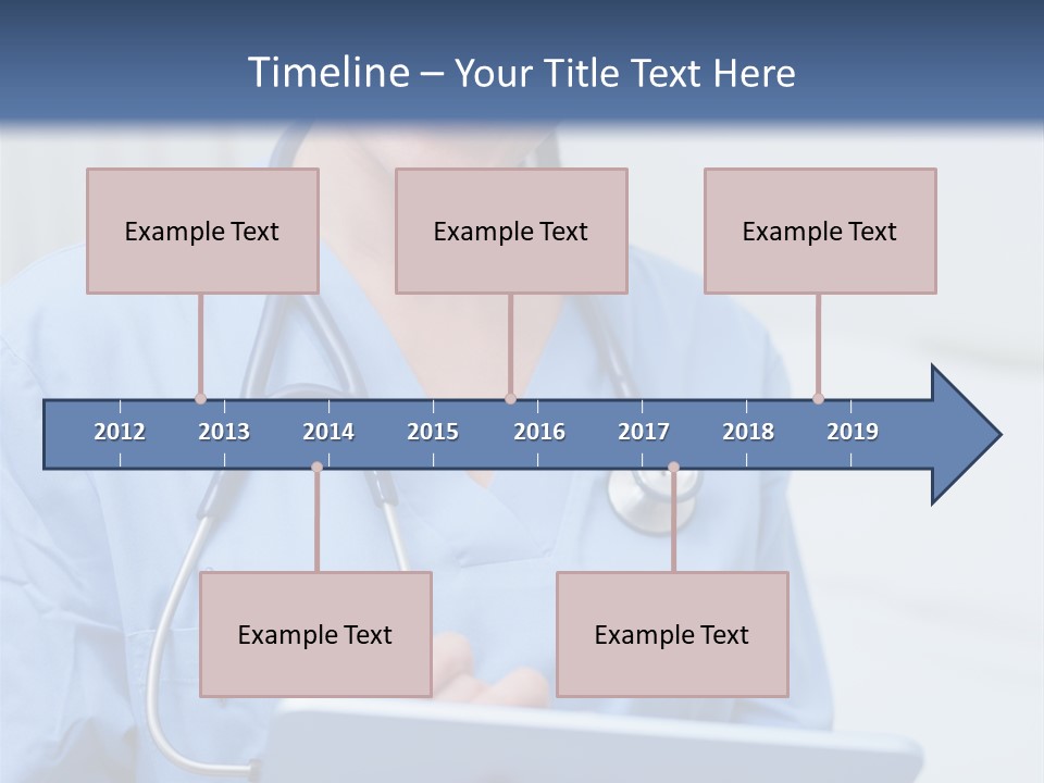 A Woman Doctor Is Holding A Tablet Computer PowerPoint Template
