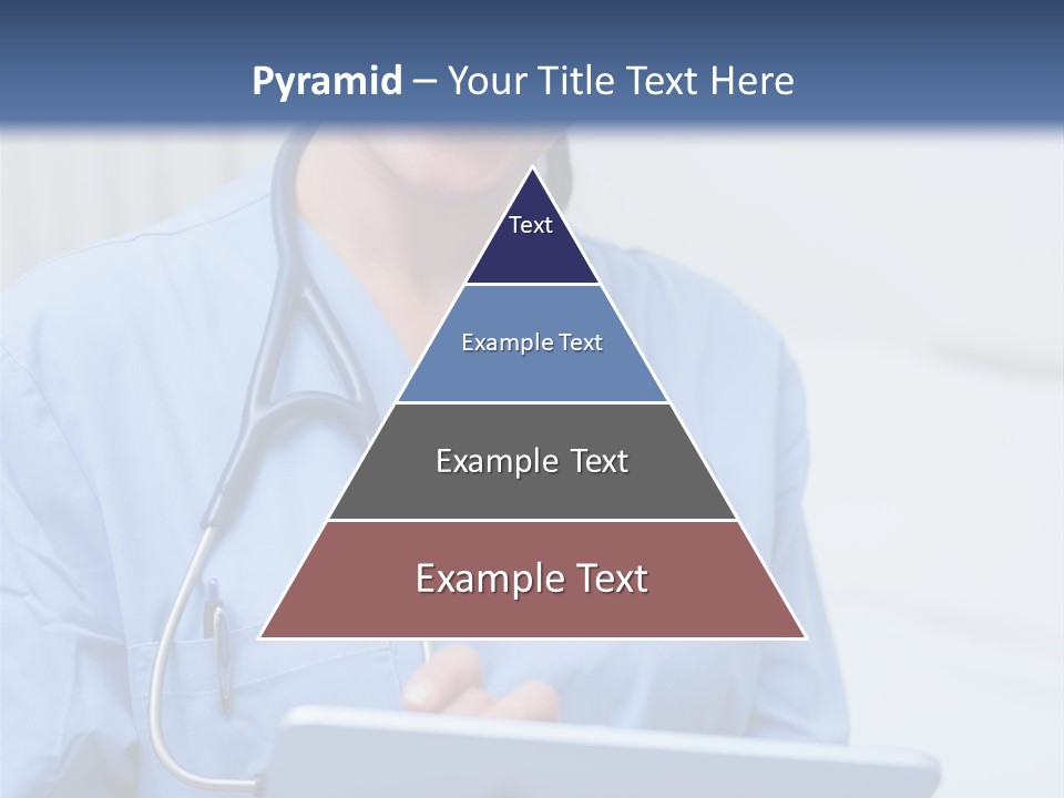 A Woman Doctor Is Holding A Tablet Computer PowerPoint Template