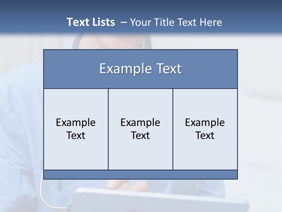 A Woman Doctor Is Holding A Tablet Computer PowerPoint Template
