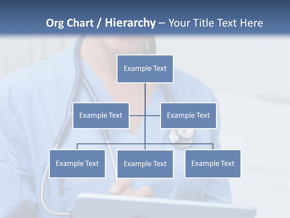 A Woman Doctor Is Holding A Tablet Computer PowerPoint Template