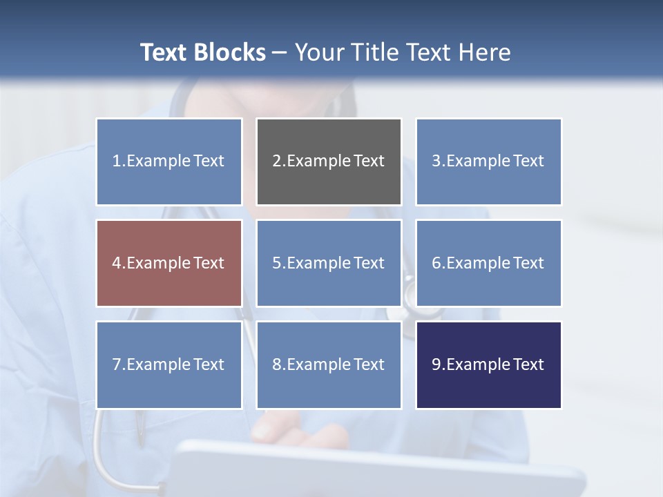 A Woman Doctor Is Holding A Tablet Computer PowerPoint Template