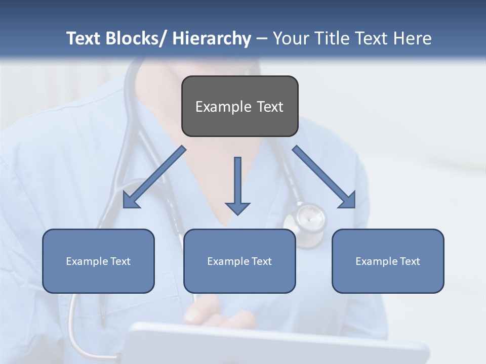 A Woman Doctor Is Holding A Tablet Computer PowerPoint Template