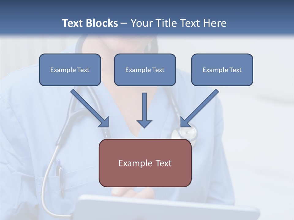 A Woman Doctor Is Holding A Tablet Computer PowerPoint Template