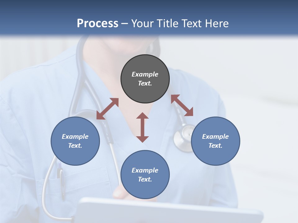 A Woman Doctor Is Holding A Tablet Computer PowerPoint Template