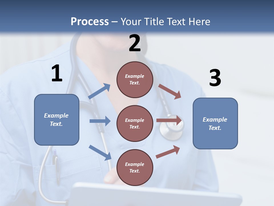 A Woman Doctor Is Holding A Tablet Computer PowerPoint Template