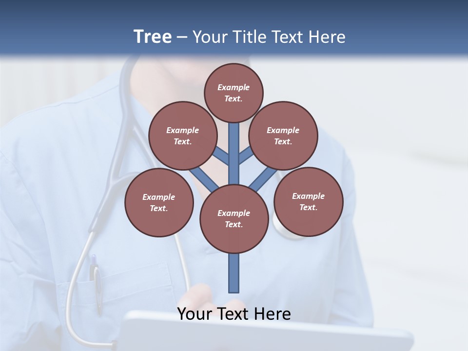 A Woman Doctor Is Holding A Tablet Computer PowerPoint Template