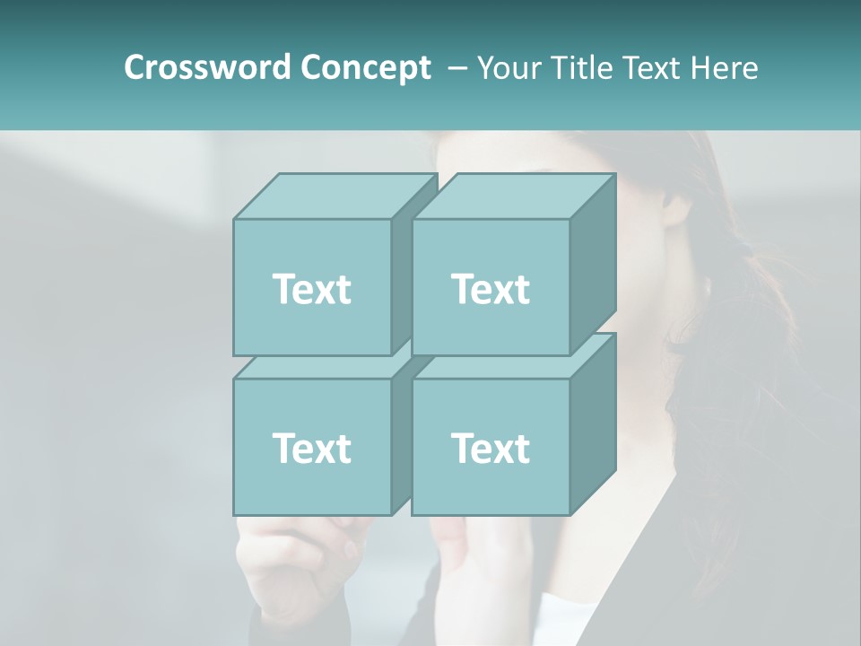 A Woman Holding A Cell Phone In Her Hand PowerPoint Template