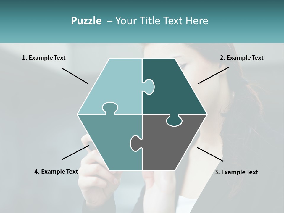 A Woman Holding A Cell Phone In Her Hand PowerPoint Template