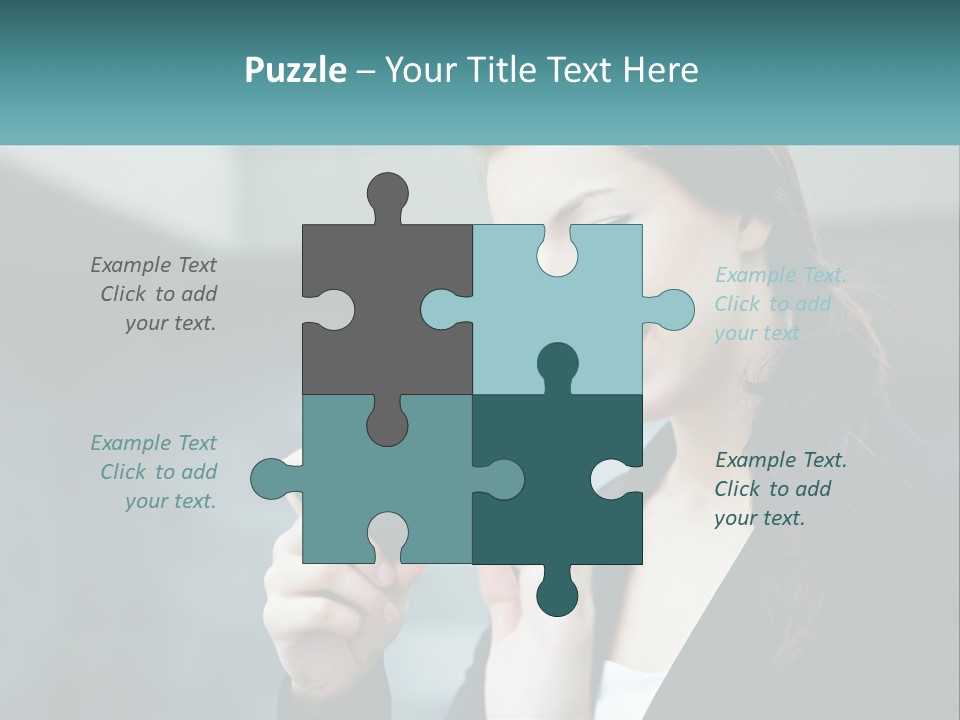 A Woman Holding A Cell Phone In Her Hand PowerPoint Template