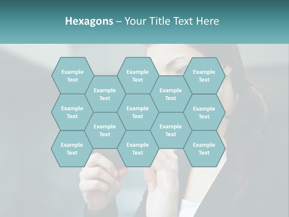 A Woman Holding A Cell Phone In Her Hand PowerPoint Template