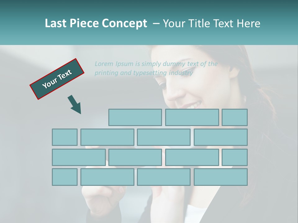 A Woman Holding A Cell Phone In Her Hand PowerPoint Template