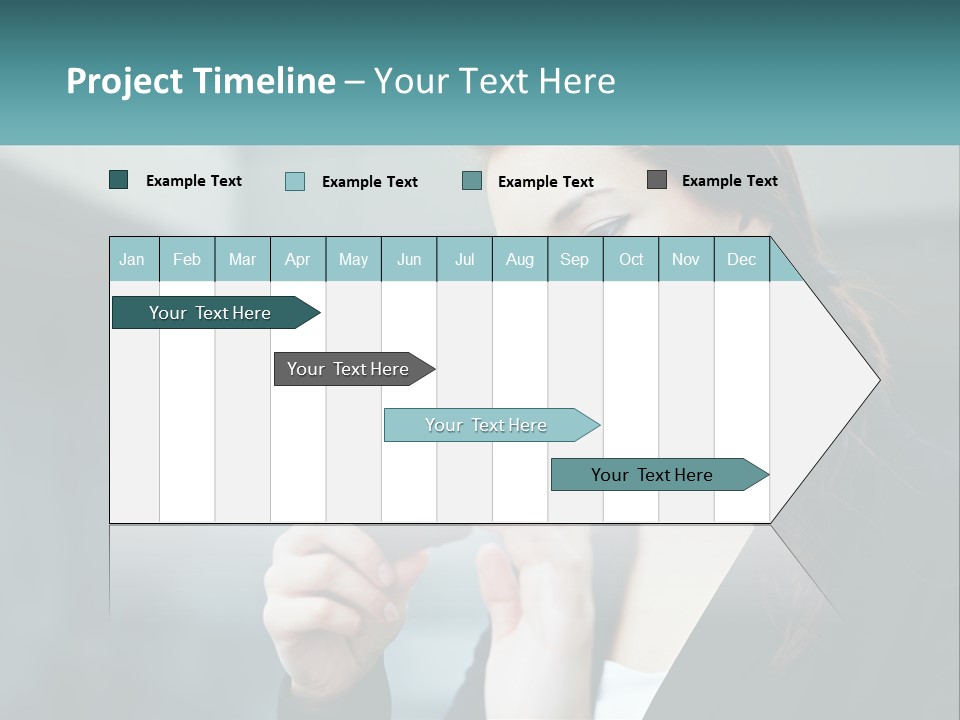 A Woman Holding A Cell Phone In Her Hand PowerPoint Template