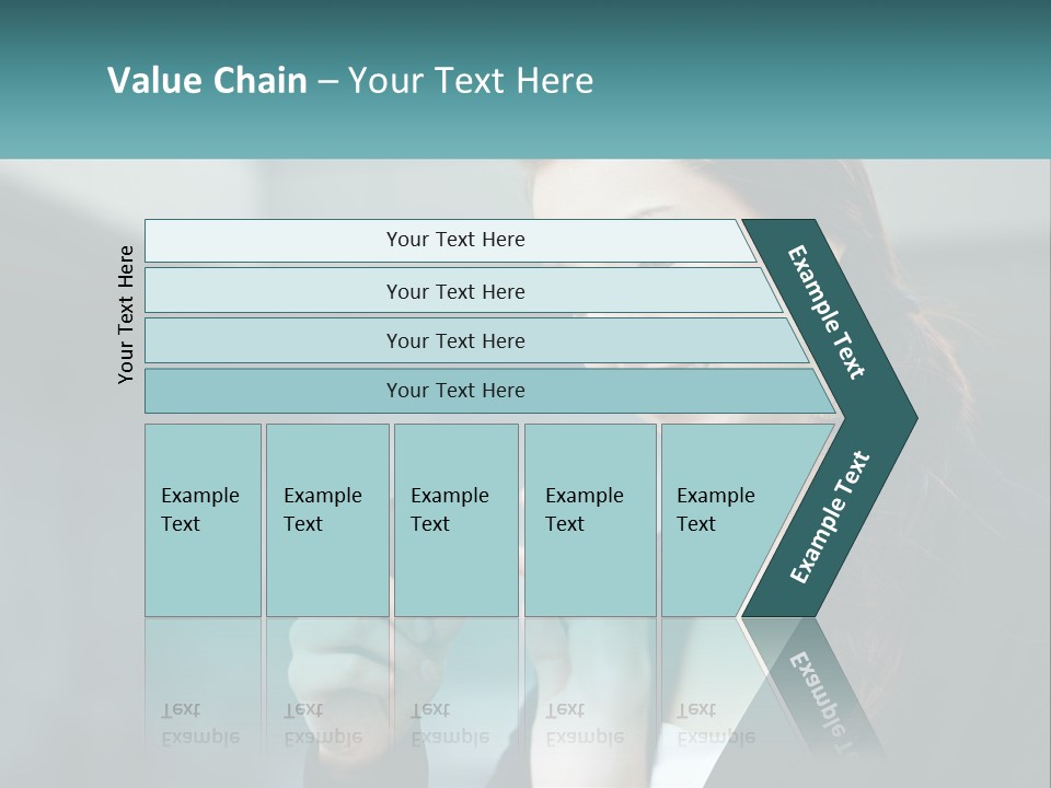 A Woman Holding A Cell Phone In Her Hand PowerPoint Template