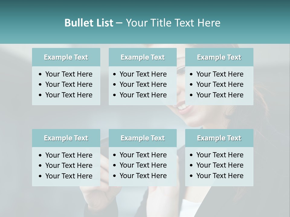 A Woman Holding A Cell Phone In Her Hand PowerPoint Template