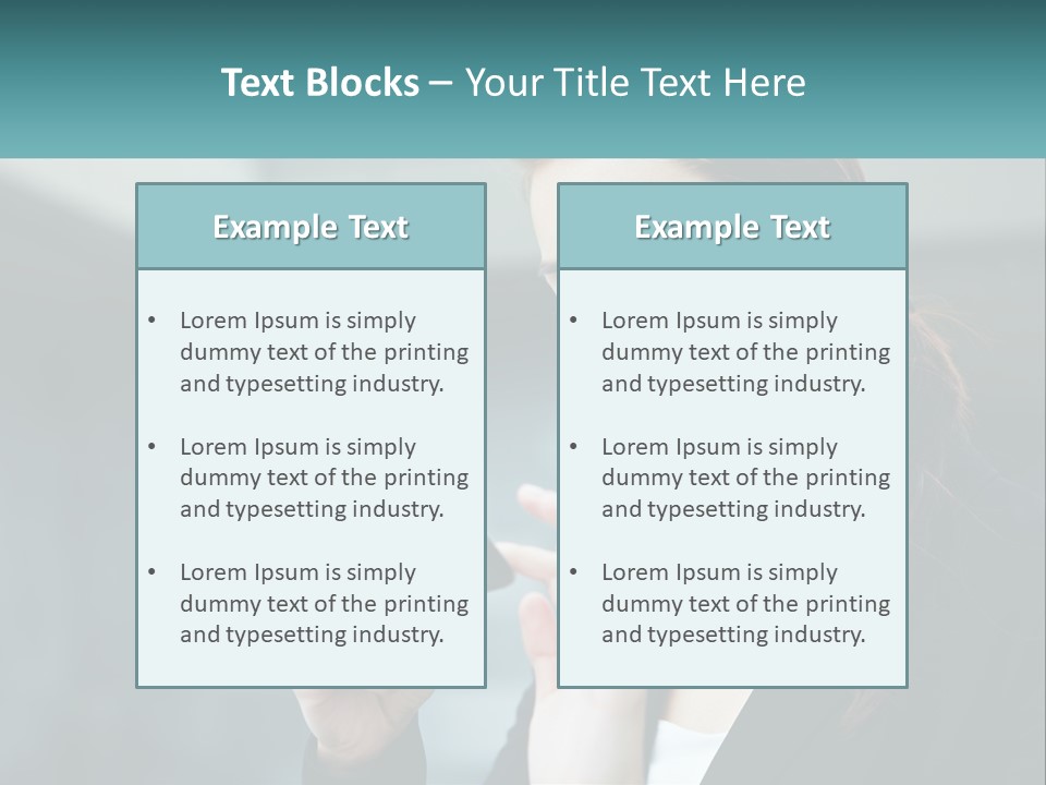 A Woman Holding A Cell Phone In Her Hand PowerPoint Template