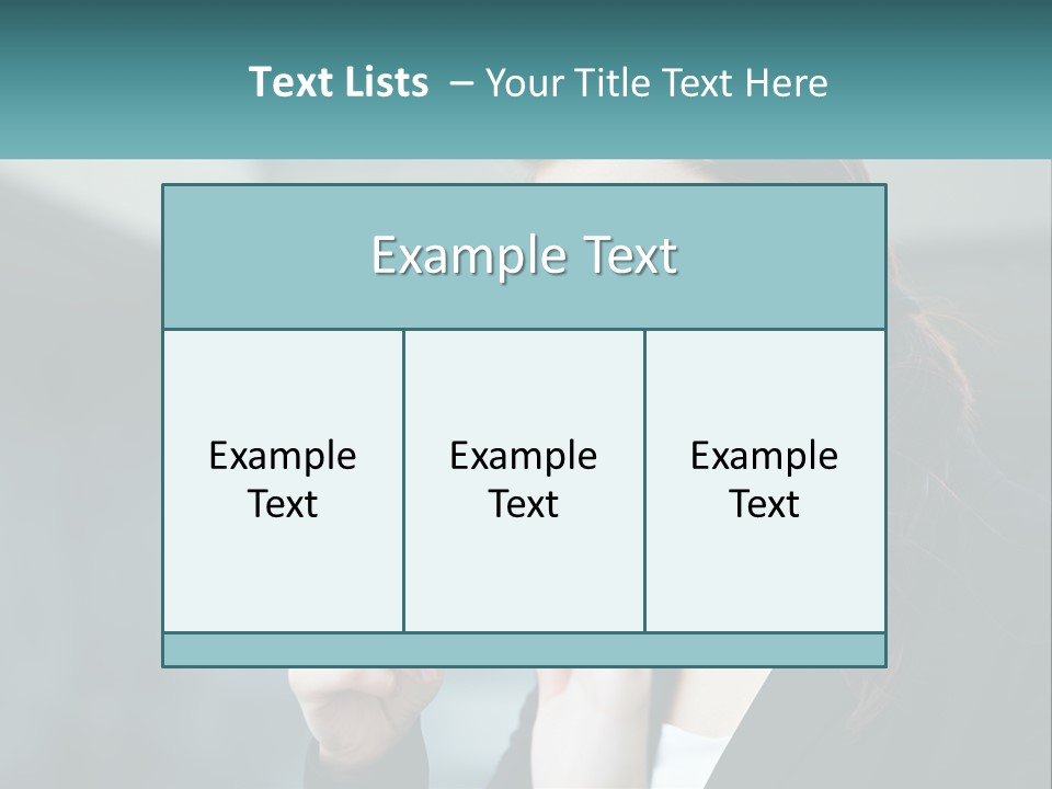 A Woman Holding A Cell Phone In Her Hand PowerPoint Template