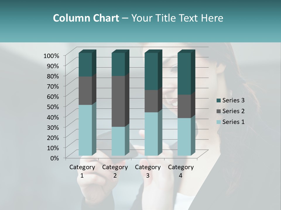 A Woman Holding A Cell Phone In Her Hand PowerPoint Template