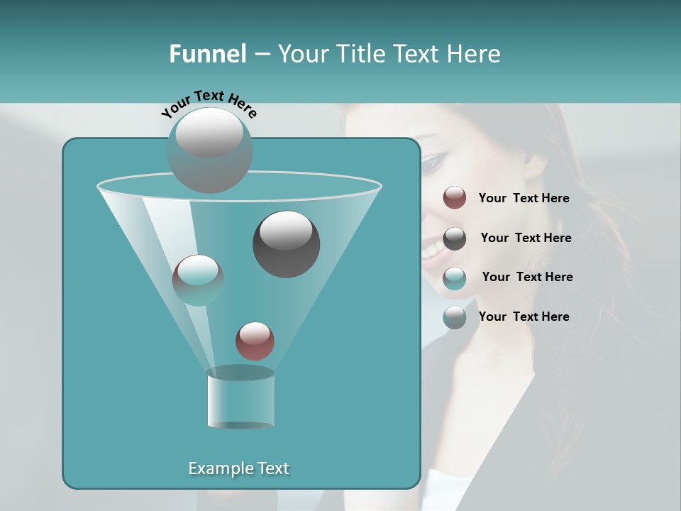 A Woman Holding A Cell Phone In Her Hand PowerPoint Template