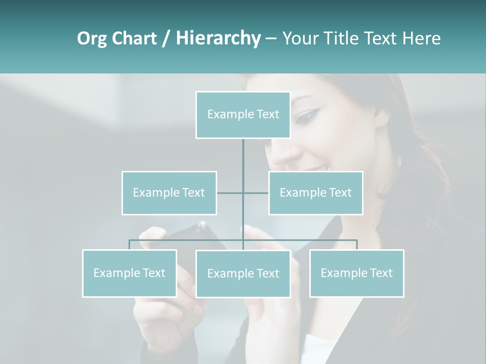 A Woman Holding A Cell Phone In Her Hand PowerPoint Template