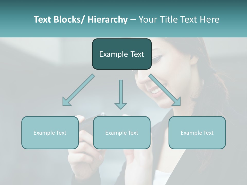 A Woman Holding A Cell Phone In Her Hand PowerPoint Template