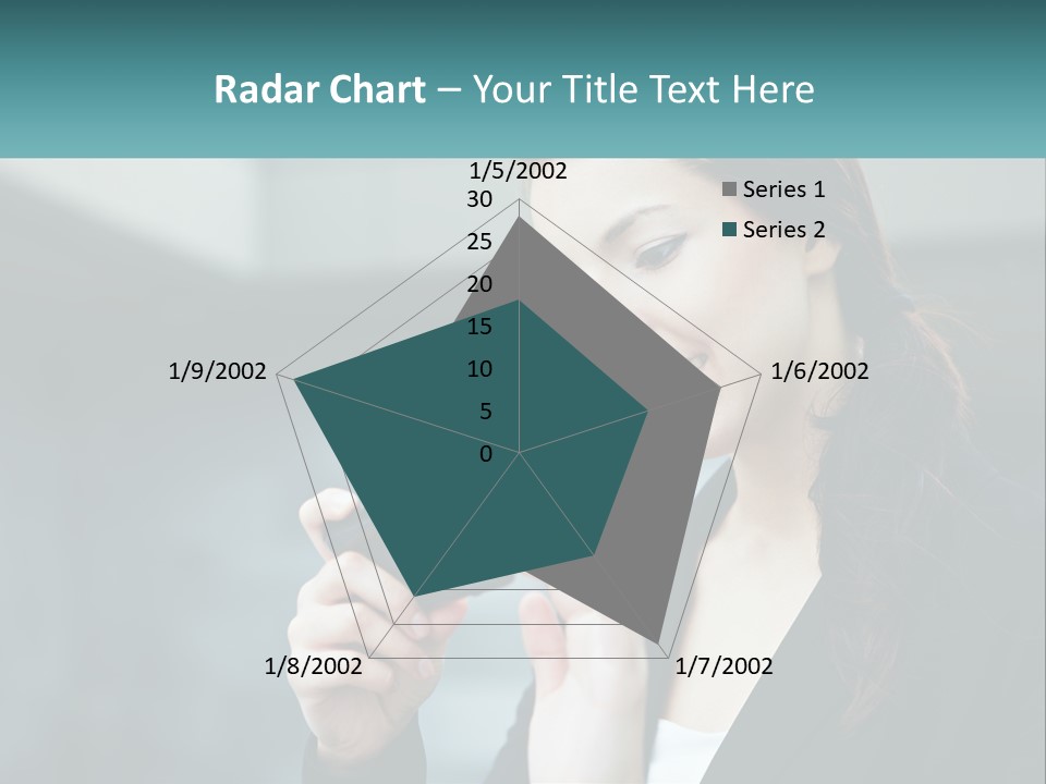 A Woman Holding A Cell Phone In Her Hand PowerPoint Template