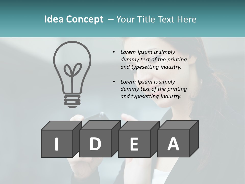 A Woman Holding A Cell Phone In Her Hand PowerPoint Template