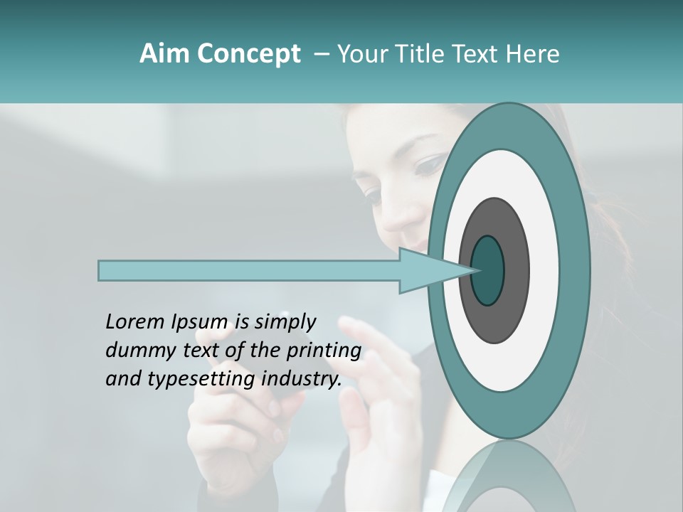 A Woman Holding A Cell Phone In Her Hand PowerPoint Template