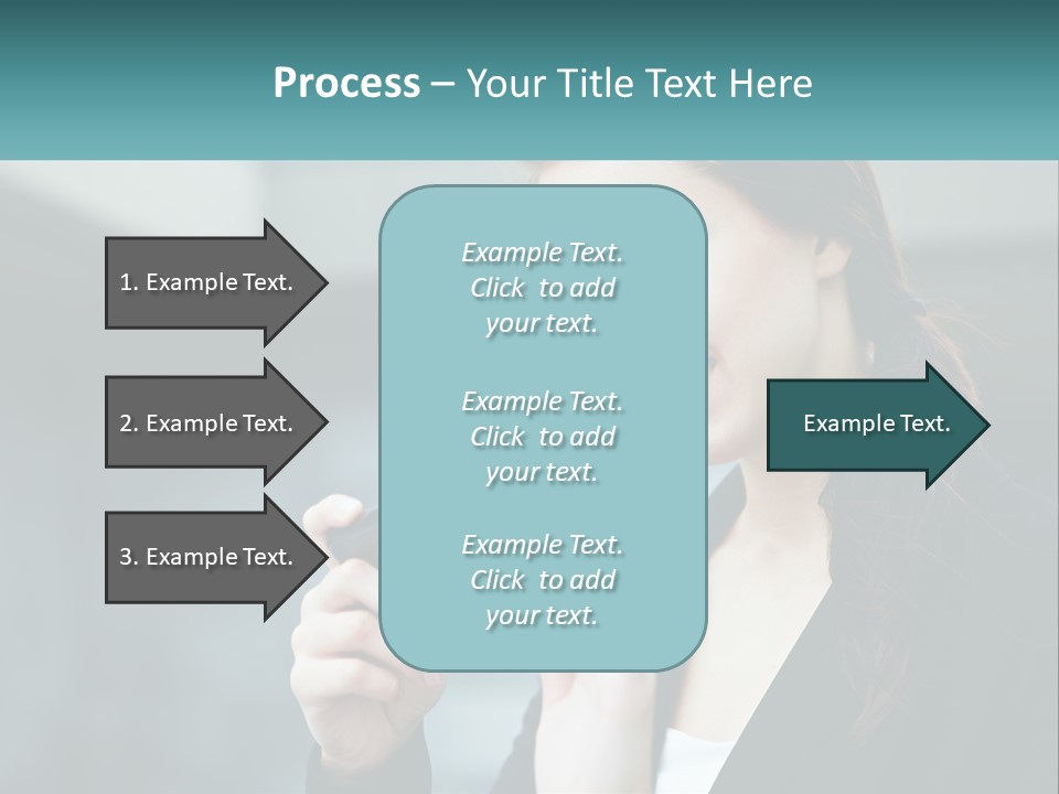 A Woman Holding A Cell Phone In Her Hand PowerPoint Template