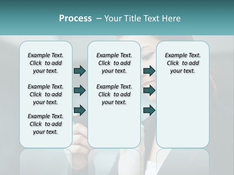 A Woman Holding A Cell Phone In Her Hand PowerPoint Template
