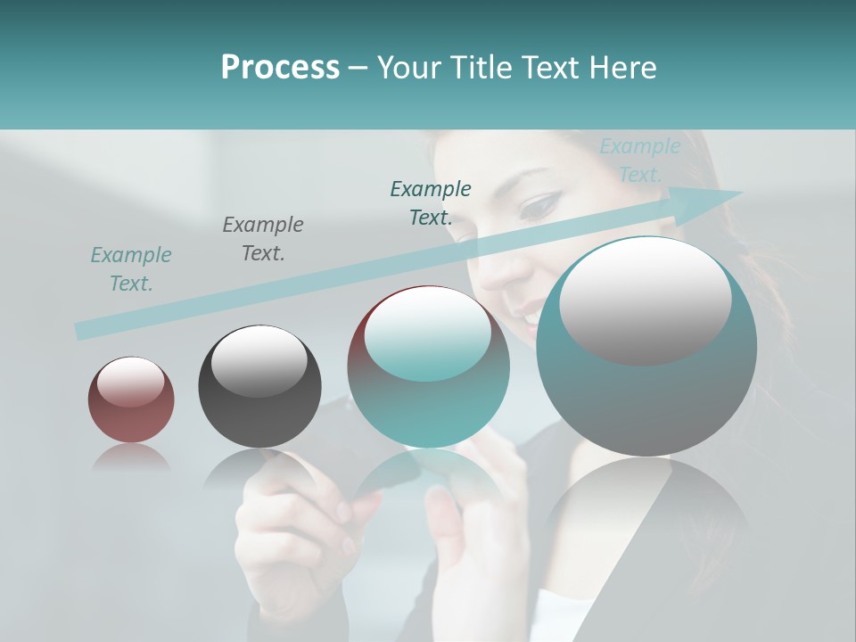 A Woman Holding A Cell Phone In Her Hand PowerPoint Template