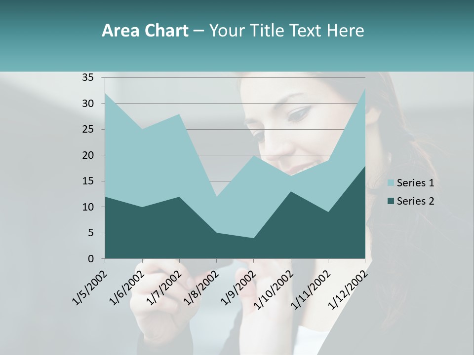 A Woman Holding A Cell Phone In Her Hand PowerPoint Template