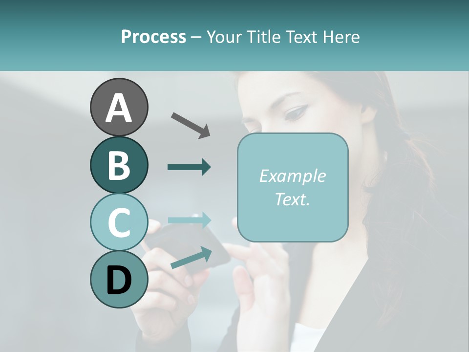 A Woman Holding A Cell Phone In Her Hand PowerPoint Template