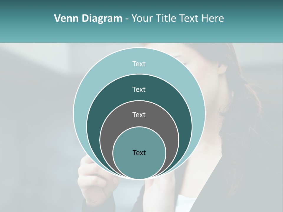 A Woman Holding A Cell Phone In Her Hand PowerPoint Template