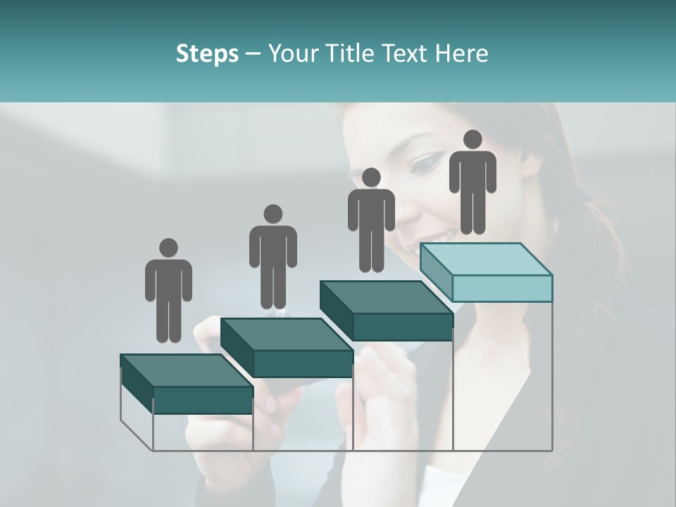 A Woman Holding A Cell Phone In Her Hand PowerPoint Template