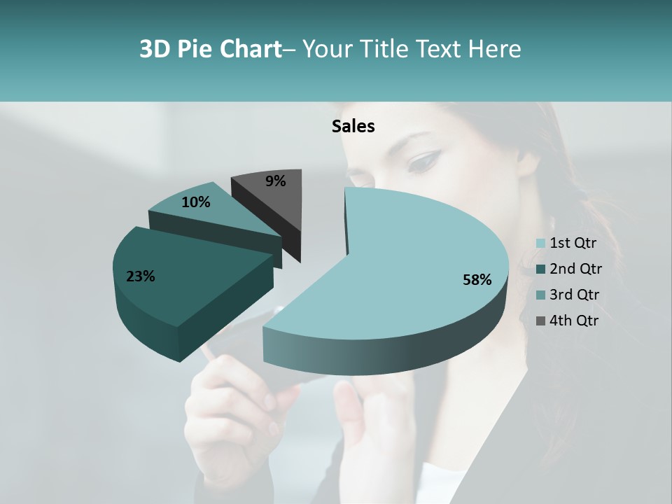 A Woman Holding A Cell Phone In Her Hand PowerPoint Template