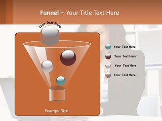 A Woman Sitting At A Desk With A Laptop PowerPoint Template