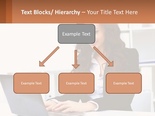 A Woman Sitting At A Desk With A Laptop PowerPoint Template