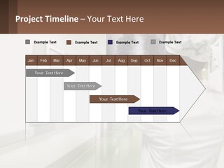 A Woman In A White Lab Coat Is Looking At A X - Ray PowerPoint Template