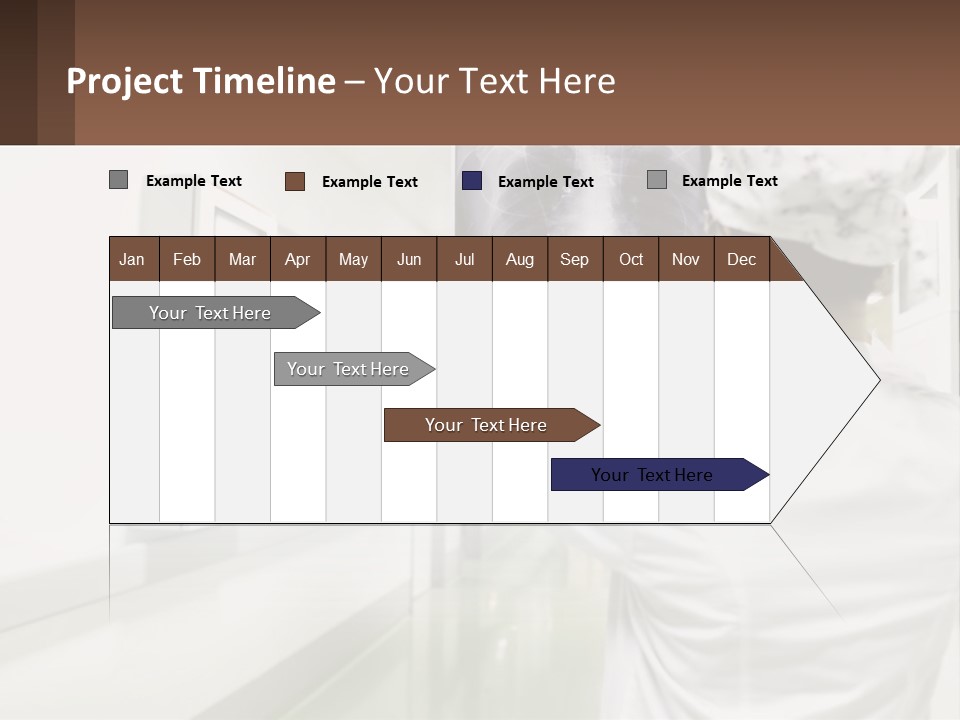 A Woman In A White Lab Coat Is Looking At A X - Ray PowerPoint Template
