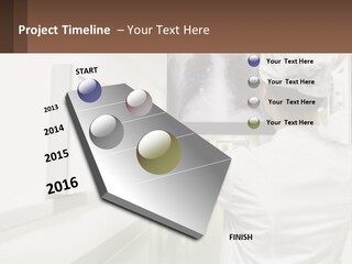 A Woman In A White Lab Coat Is Looking At A X - Ray PowerPoint Template