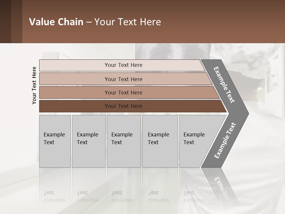 A Woman In A White Lab Coat Is Looking At A X - Ray PowerPoint Template