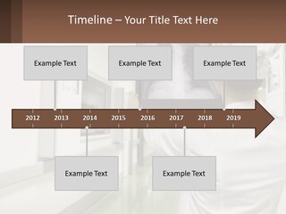 A Woman In A White Lab Coat Is Looking At A X - Ray PowerPoint Template