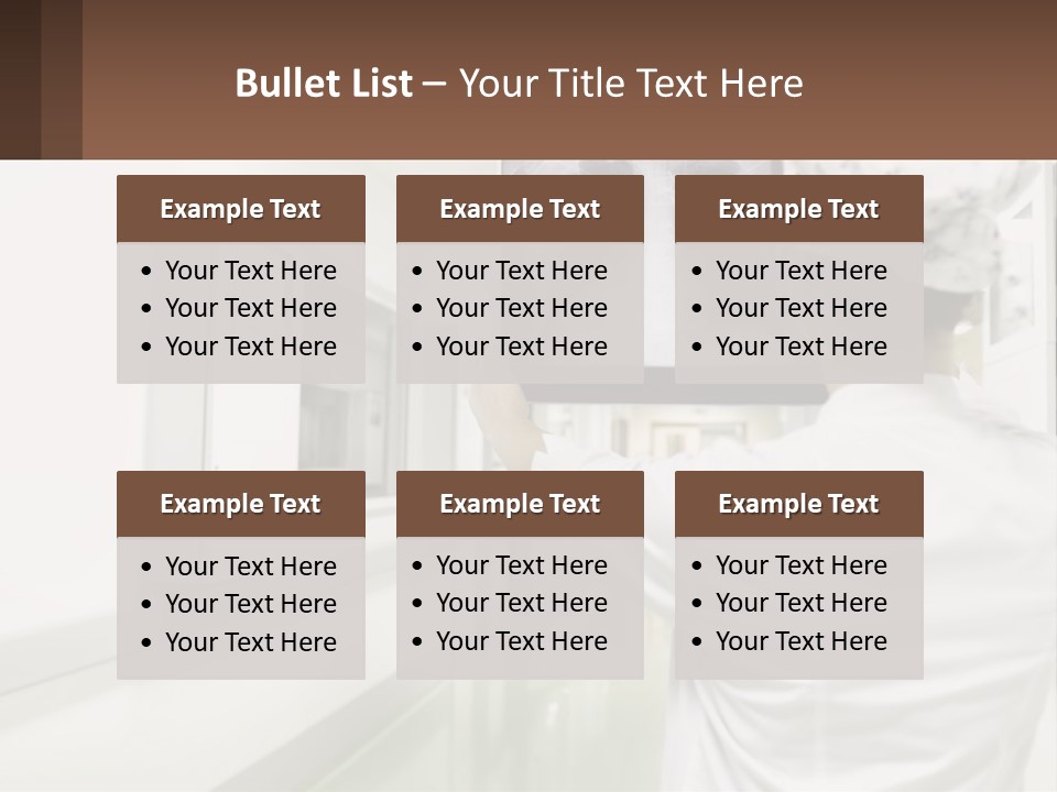 A Woman In A White Lab Coat Is Looking At A X - Ray PowerPoint Template